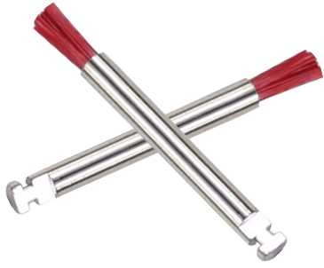 Гибкая микропрофильная щетка с металлической ручкой для ногтей